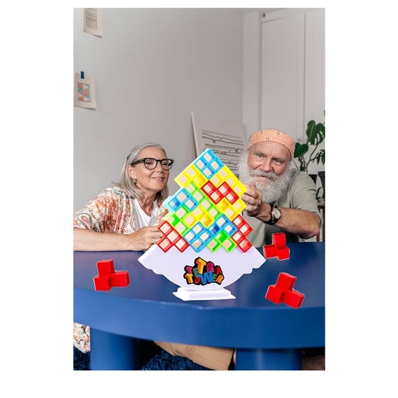 Stack Attack Game Tetra Tower, 48PCS Stacking Game for Kids, Teens & Adults New - Picture 3 of 5